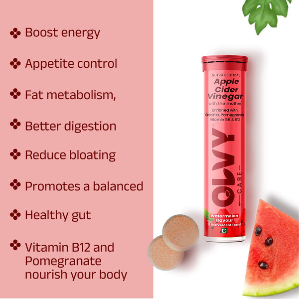 OLVY Watermelon ACV Effervescent Tablets