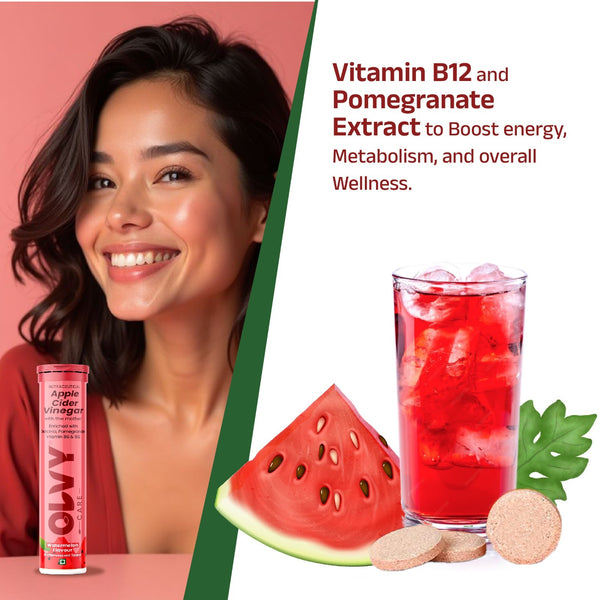 OLVY Watermelon ACV Effervescent Tablets